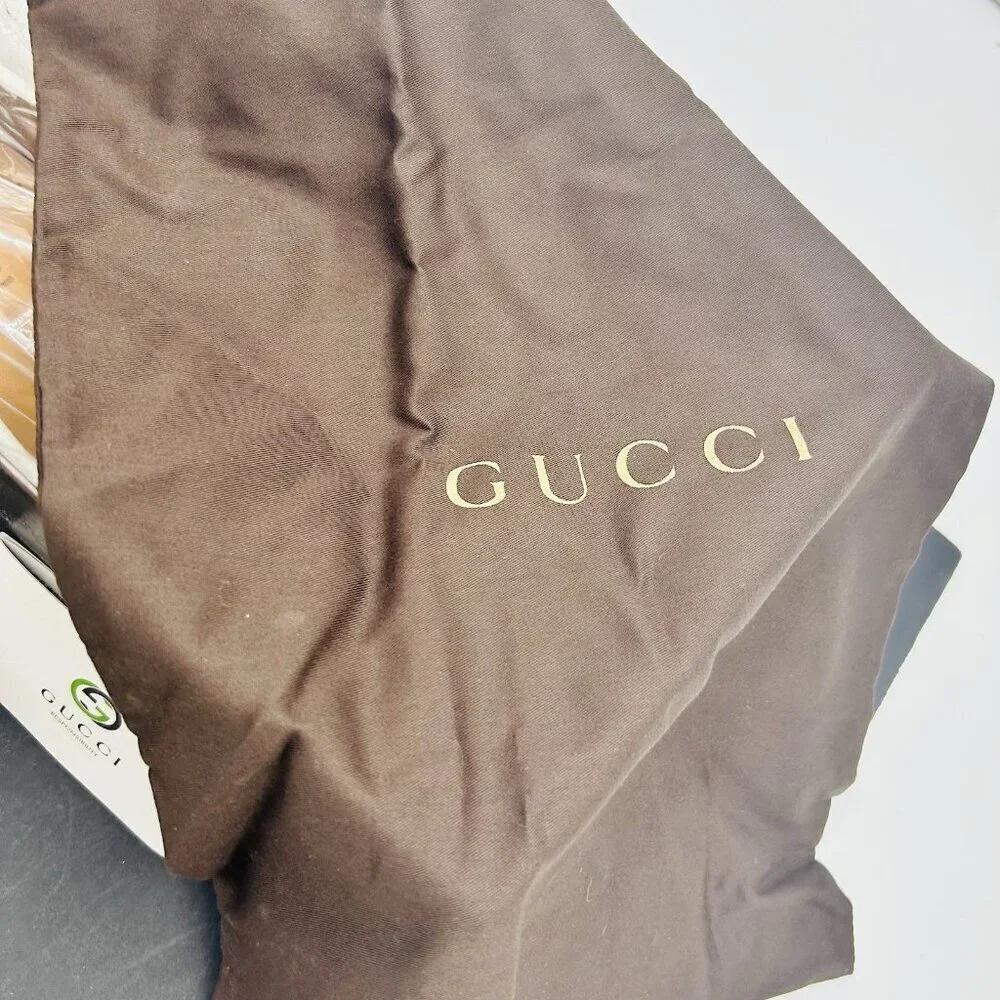 Gucci Men's White Scotch Grain Leather Driving Shoes Size US 9.5 G 9 EUR 43 NEW - Picture 12 of 14